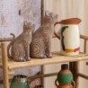 Origine de décoration intérieure - Figure Cat Figures | Animaux bruns - 27x9x18 cm