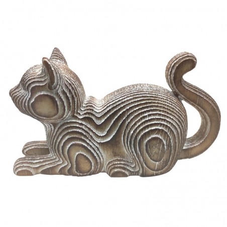 Origine de décoration intérieure - Figure Cat Figures | Animaux bruns - 11x7x19 cm