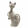 Origine de décoration intérieure - Figure Cat Figures | Animaux gris - 28x6x12 cm