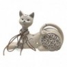 Origine de décoration intérieure - Figure Cat Figures | Animaux gris - 13x6x21 cm