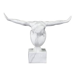 Figure d'homme nu blanc en résine 33 * 15 * 49cm Figure de personne