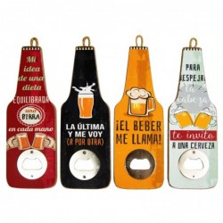 Origin Home Decor - Découvrir les blocs Pack de bière 4 unités Cuisine | Botellas multicolores ouverts - 0x7x20 cm