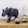 Figurine d'éléphant en résine noire Figurine d'éléphant 19 * 12 * 29cm