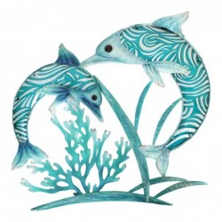 Origine de décoration intérieure - mur mur de mur des dauphins | Jardin bleu - 48x2x47 cm