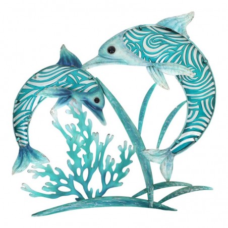 Origine de décoration intérieure - mur mur de mur des dauphins | Jardin bleu - 48x2x47 cm