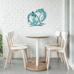 Origine de décoration intérieure - mur mur de mur des dauphins | Jardin bleu - 48x2x47 cm