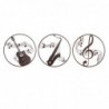 Home Decor - Wall Wall Pack Pack 3 unités Adorno mur | Appliques en métal brun - 60x1x60 cm