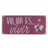 Origin Home Decor - Mur Adorno Life Life Life Wall Mur | Plaques de métal rouge - 13x0x31 cm