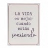 Origin Home Decor - Mur Adorno Life Life Life Wall Mur | Plaques de métal blanc - 33x0x25 cm