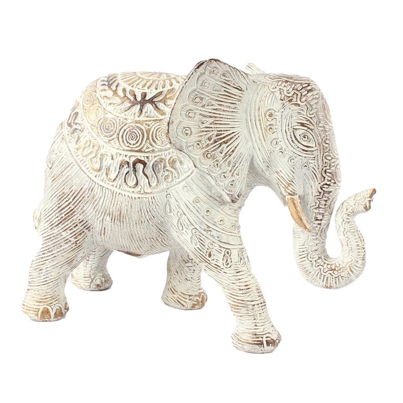 Origine de décoration intérieure - Figures de figurines d'éléphant | Éléphants africains et blancs - 15x9x20 cm