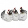 Origin Home Decor - Figure Gallina Pack 3 unités Figures | Animaux blancs - 16x16x33 cm