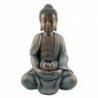 Origine de décoration intérieure - Figures de figurines de Bouddha | Bouddhas gris - 30x14x19 cm