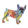 Figurine bouledogue français multicolore en résine 20 * 10 * 23cm figurine chien