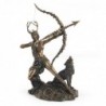 ORIGEN Home Decor Figure God Artemis Bronze | Figure de bureau brut - 30x20x13cm