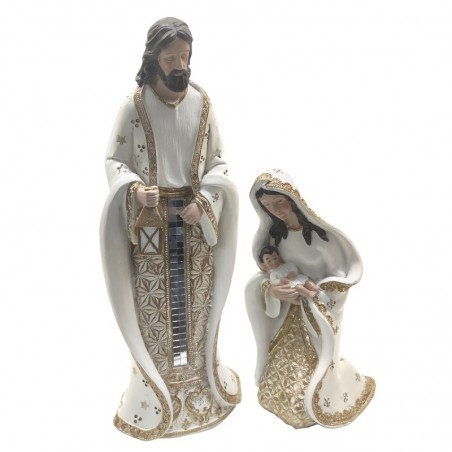 ORIGEN Home Decor Figure de naissance Jésus Noël | Naissance blanche - 30x11x8cm