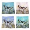 Origin Decor Home - Square Butterfly Pack Pack 4 unités Décoration | Plateaux multicolores - 4x25x25 cm