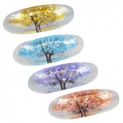 Origin Decor - Plaque Résumé Pack d'arbre 4 unités Décoration | Plateaux multicolores - 3x13x35 cm