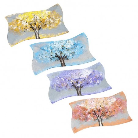 Origin Decor - Plaque Résumé Pack d'arbre 4 unités Décoration | Plateaux multicolores - 4x22x41 cm