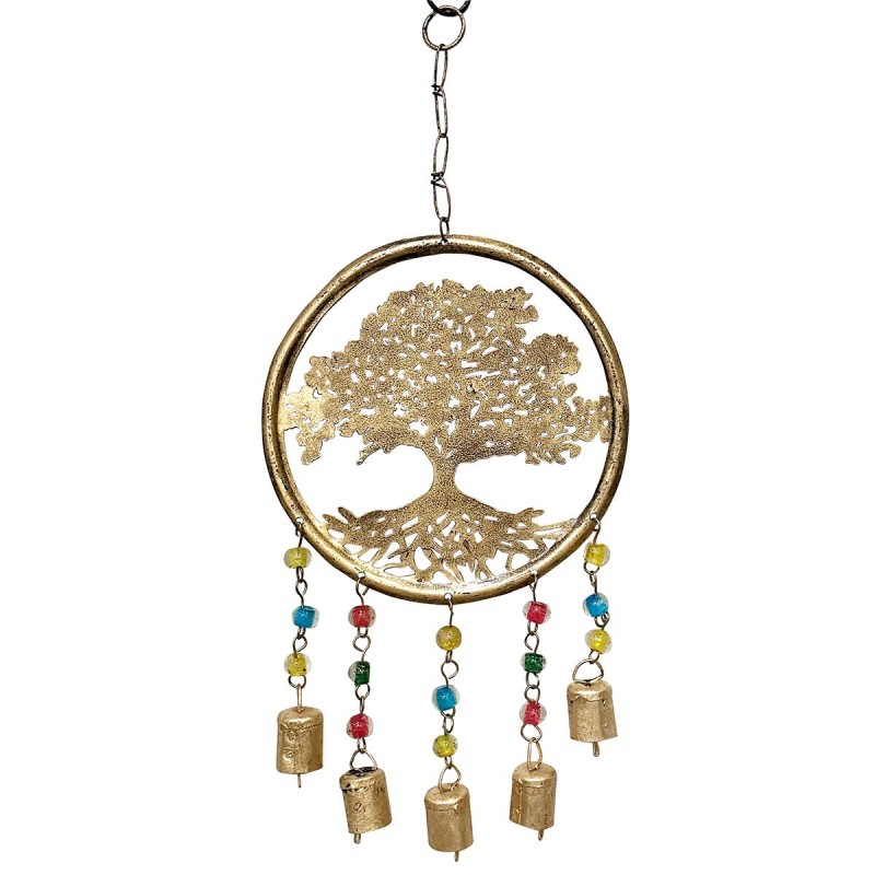 Décor d'origine - Tree Vida Decoration Pendant | Gold Metal Place - 45x2x20 cm