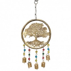 Décor d'origine - Tree Vida Decoration Pendant | Gold Metal Place - 45x2x20 cm