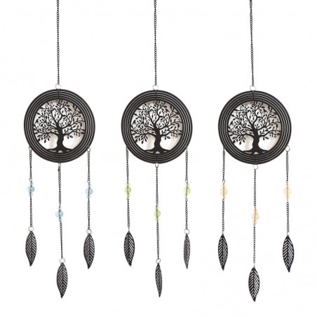 Décor d'origine - Tree Vida Pack 3 unités Décoration | Black Metal Hobs - 80x2x18 cm