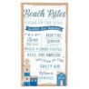 Origine de décoration intérieure - Mur de plage Adorno mur de mur | Plaques en bois bleu - 48x3x27 cm