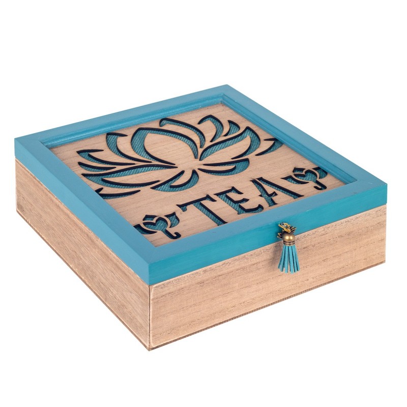 Origin Home Decor - Organizer Tea Tea Kitchen | Blue TE - 8x24x24 cm