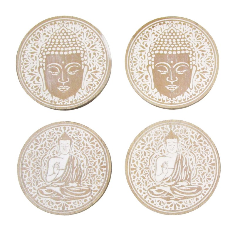 Origine de décoration intérieure - Buddhas Buddhas Pack 4 unités Cuisine | Brun et 0x10x10 cm