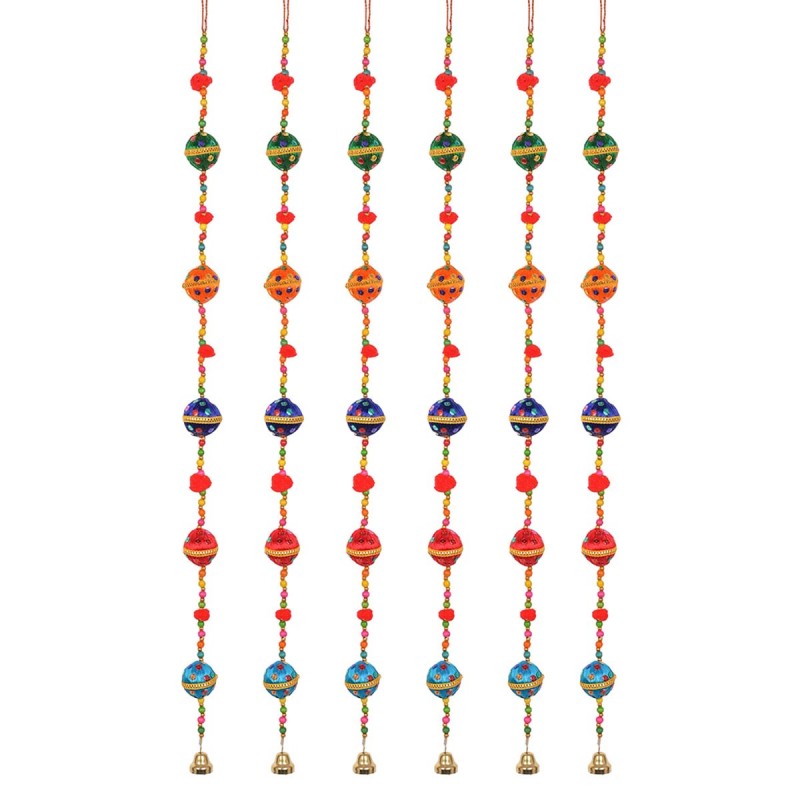 Origine de décoration intérieure - Balls Pack 6 unités Décoration | Pendants multicolores - 90x4x4 cm