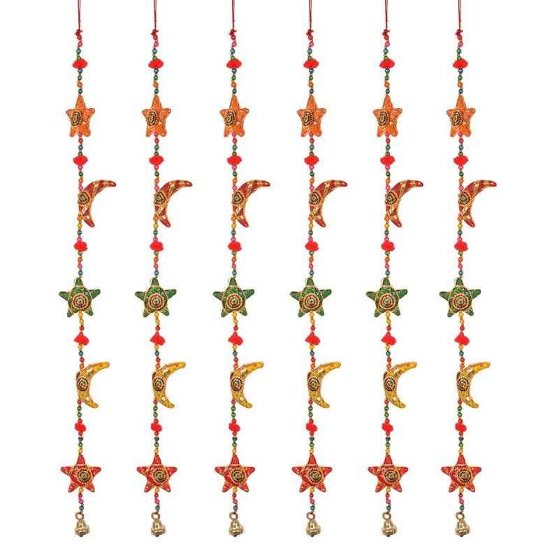 Origin Home Decor - Star -Luna Pendant Pack 6 unités Décoration | Pendants multicolores - 90x6x3 cm