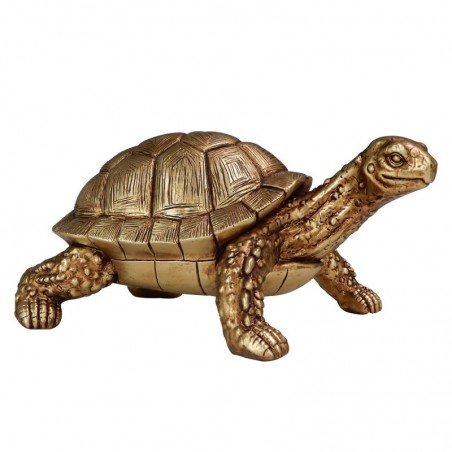 Origine de décoration intérieure - Figure Turtle Figures | Animaux dorés - 12x18x26 cm