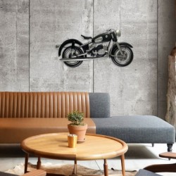 ORIGEN Home Decor Wall Wall Harley Metal Motorcycle | Plaque en métal noir - 48x97x4cm