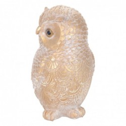 ORIGEN Home Decor Buhos Buhos Figure | Figure de hibou beige - 18x12x10cm