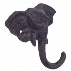 ORIGEN Home Decor Percha Elephante Pomegin | Ornement de mur de jardin noir - 12x13x4cm