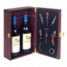 ORIGEN Home Decor Wine Box pour deux bouteilles ouvre des bottines | Brun - 12x36x21cm