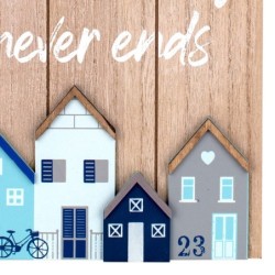 Plaque en bois MDF et métal marron 30*1*20cm