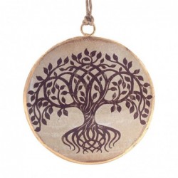 ORIGEN Home Decor Steeing Tree vida 4 U Coasts | Pendant multicolore - 8x8x1cm