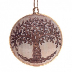 ORIGEN Home Decor Steeing Tree vida 4 U Coasts | Pendant multicolore - 8x8x1cm