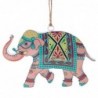 ORIGEN Home Decor Elephant Pendant 4 u pend | Pendant multicolore - 9x14x1cm