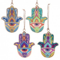 ORIGEN Home Decor Pendant Mano Fátima 4u. Pendants | Pendant multicolore - 10x8x1cm