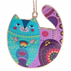 ORIGEN Home Decor Cat Assorbant 4 u pend | Pendant multicolore - 11x9x1cm