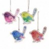 ORIGEN Home Decor Pajaro 4 u suspension des pendentifs | Pendant multicolore - 9x10x1cm