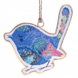 ORIGEN Home Decor Pajaro 4 u suspension des pendentifs | Pendant multicolore - 9x10x1cm