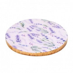 ORIGEN Home Decor Lavender Posts 4 ou Coasters | Blanc rond - 1x10x10cm