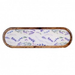 ORIGEN Home Decor OVAL TRAY Boîtes et plateaux de lavande | Plateau brun ovale - 3x46x14cm