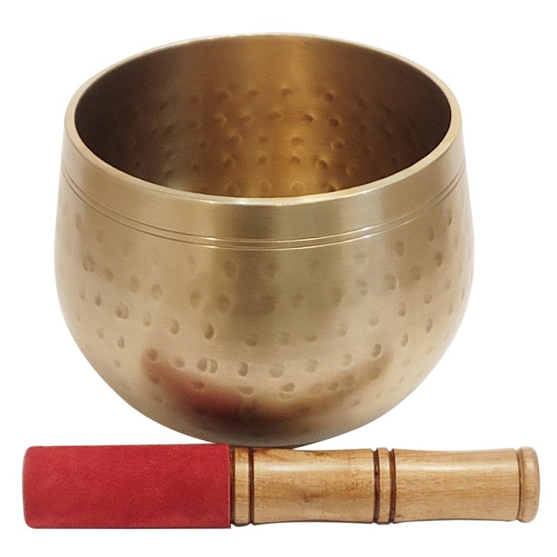 ORIGEN Home Decor Bowl Tibetano avec accessoires Stick Natura | Instrument de musique en or - 12x15x16cm