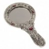 ORIGEN Home Decor Hand Mirror Natura Accessoires | Silver Figure - 1x13x7cm