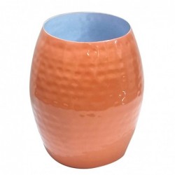 ORIGEN Home Decor Jarrón Metal Jarrones et Portavelas | Vase brun - 18x15x15cm