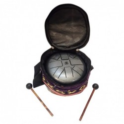 ORIGEN Home Decor Metal Drum complète Natura | Black Music Instrument - 8x17x17cm