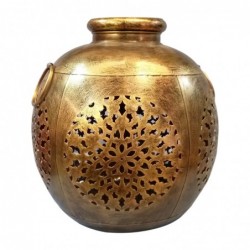 ORIGEN Home Decor Redondo Portavelas Vases et détenteurs | Vase doré - 61x56x56cm